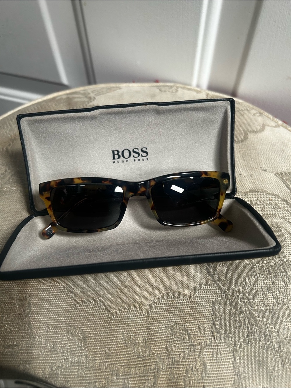 Hugo Boss Italy HB 5713 13 140 Tortoiseshell Sunglasses with Dark Lenses